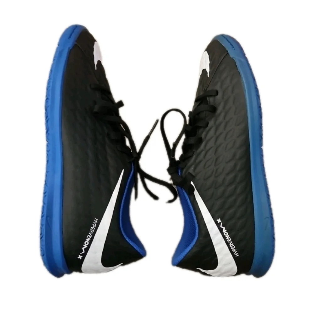 Nike Mens Black And Blue HypervenomX Phade Indoor Soccer Cleats New 11IC 6.5